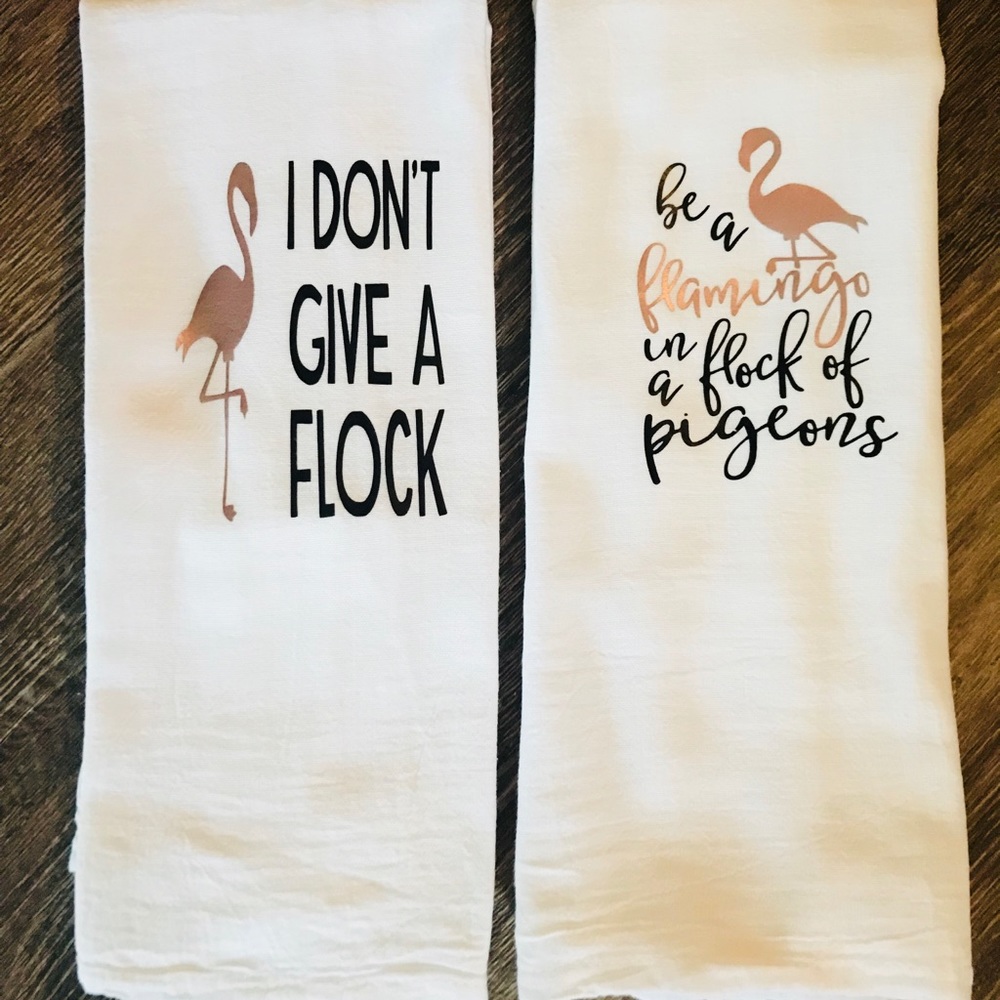 Flamingo Flour Sack Towels
